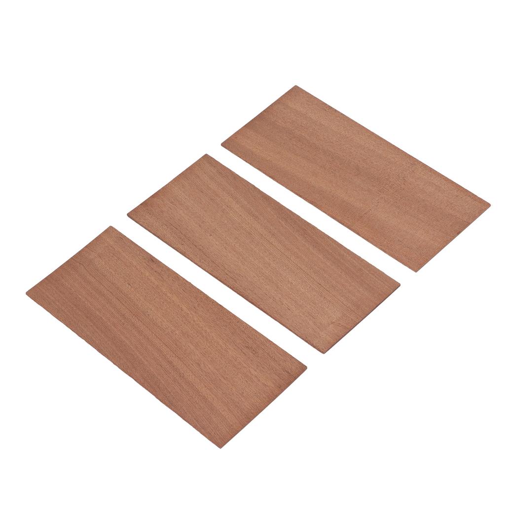 3PCS Guitar Veneer 188x98x2mm Sapele Wood Guitar Headplate Head Veneer for Repairment