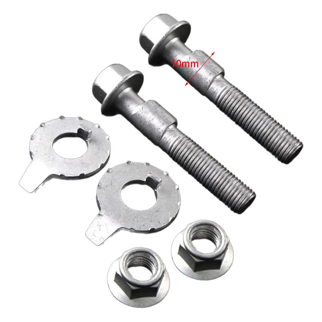 Suspension Arm Alignment Eccentric Adjustment Cam Bolt Heavy Duty Camber Adjuster Bolt Set 10mm Replacement Easy To Install