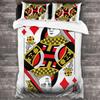 Husă de plapumă Poker Rege Regină Set de lenjerie de pat Joc de cărți modern Husă de plapumă pentru jucător Joc de noroc Atletism Poliester Husă de pilotă