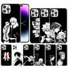 Black White Hunter HXH Soft Cover for iPhone 16 17 Air 15 14 Pro Max 16E Phone Case 13 Mini 12 11 7 SE 8 Print Pattern Fit Cases