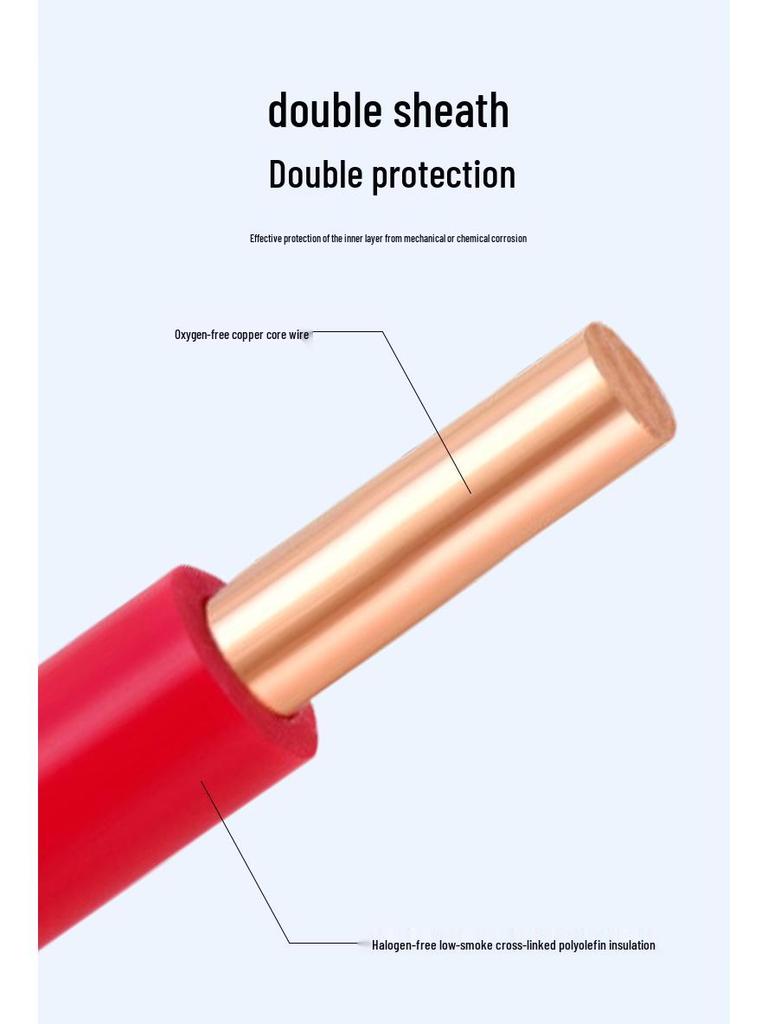 Jinlianyu WDZB-BYJ(F) Low Smoke Halogen-Free Insulated Wire: Eco-Friendly Pure Copper Core Single-Strand Hard Wire for Home Improvement