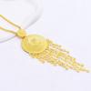 Thai Gold Plated Jewelry Set Ethnic Women Jewelry Suit Delicate Necklace Earrings Set  Party