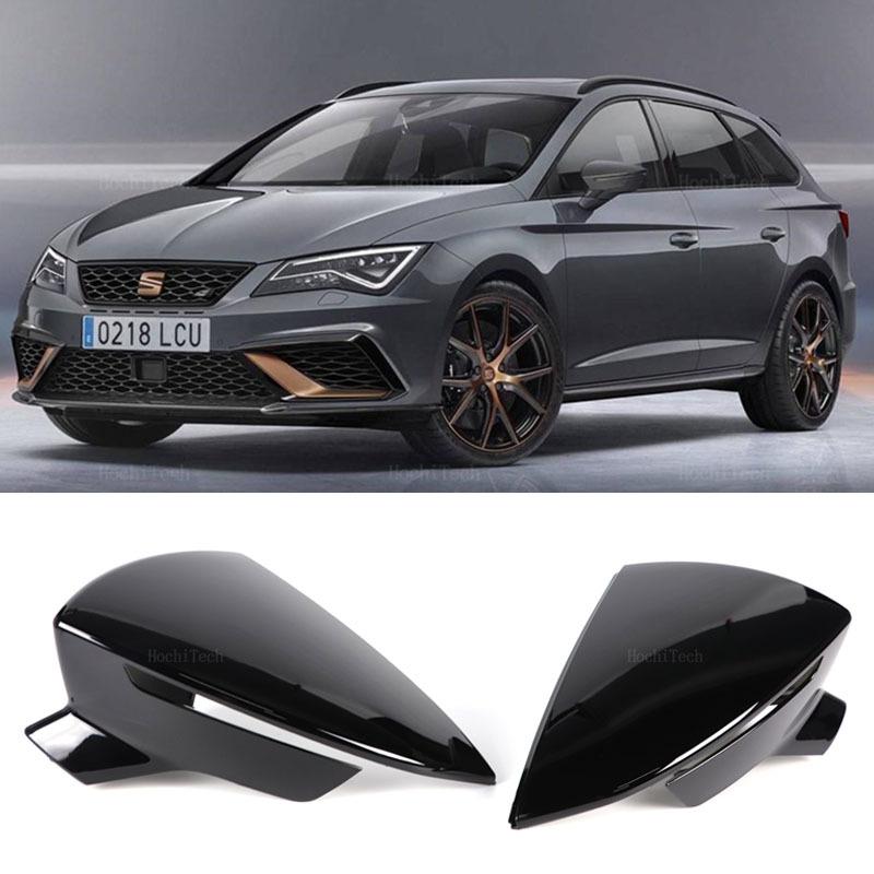 2pcs Car Side Door Rear View Mirror Cover Cap Add On For SEAT Leon MK3 5F ST FR Cupra Ibiza Mk5 Arona KJ7 2017-