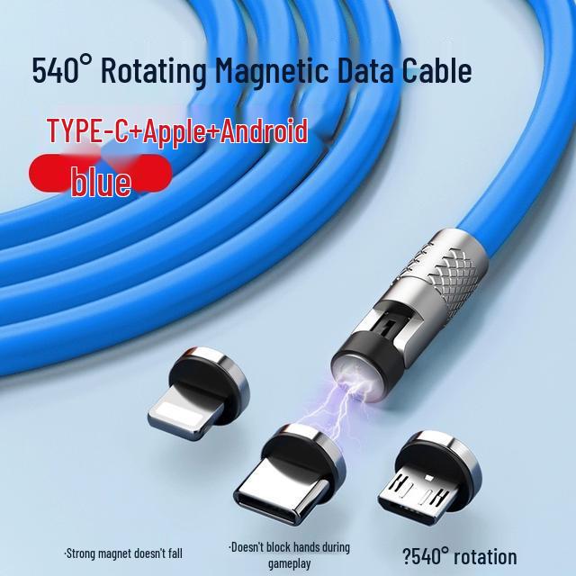 Baxiilu 540° Magnetic Rotating Cable 120W Fast Charge for iPhone
