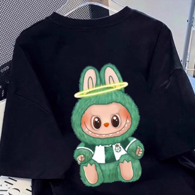 

2025 New National Tide Parent-Child Street Cartoon Graffiti Harajuku Style Fashion Sports Versatile Adult T-Shirt XL