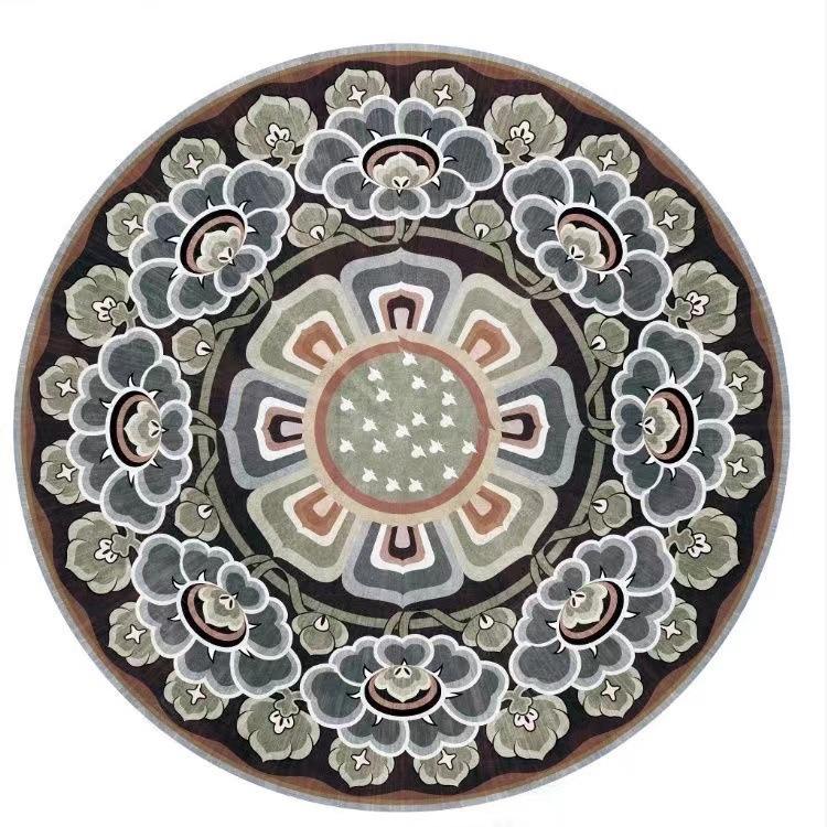 

Круглий килим Американський богемний балконний підвісний стілець Комп’ютерний поворотний стілець Круглий килимок 80*80cm