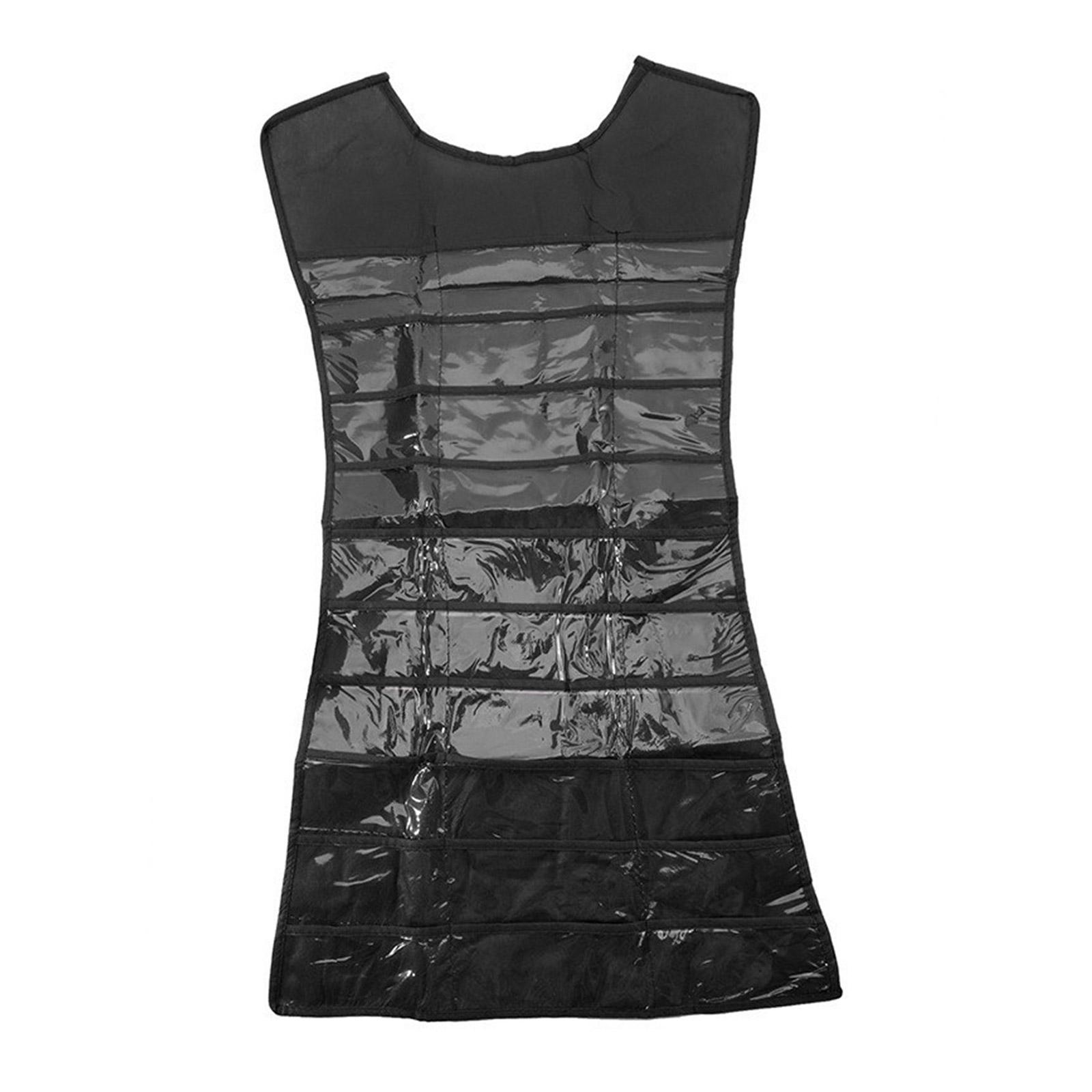 

Double Sided Hanging Jewelry Organizer Large Jewelry Storage Bag Jewelry Holder Display Necklace Bracelet Earring Rings чёрный