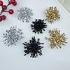 Exaggerated Tassel Crystal Fireworks Earrings and Floral Beaded Fashion Hair Accessories