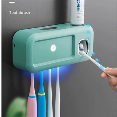 Ultraviolett Intelligente Sterilisation Zahnbürstenhalter UV-Licht Sterilisator Zahnpastaspender Wandmontierter Zahnpastaquetscher