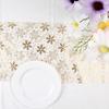 Household Snowflake Pattern Christmas Foil Table Runner Glitter Organza Tablecloth Translucent Rustic Tables Cover Banquet