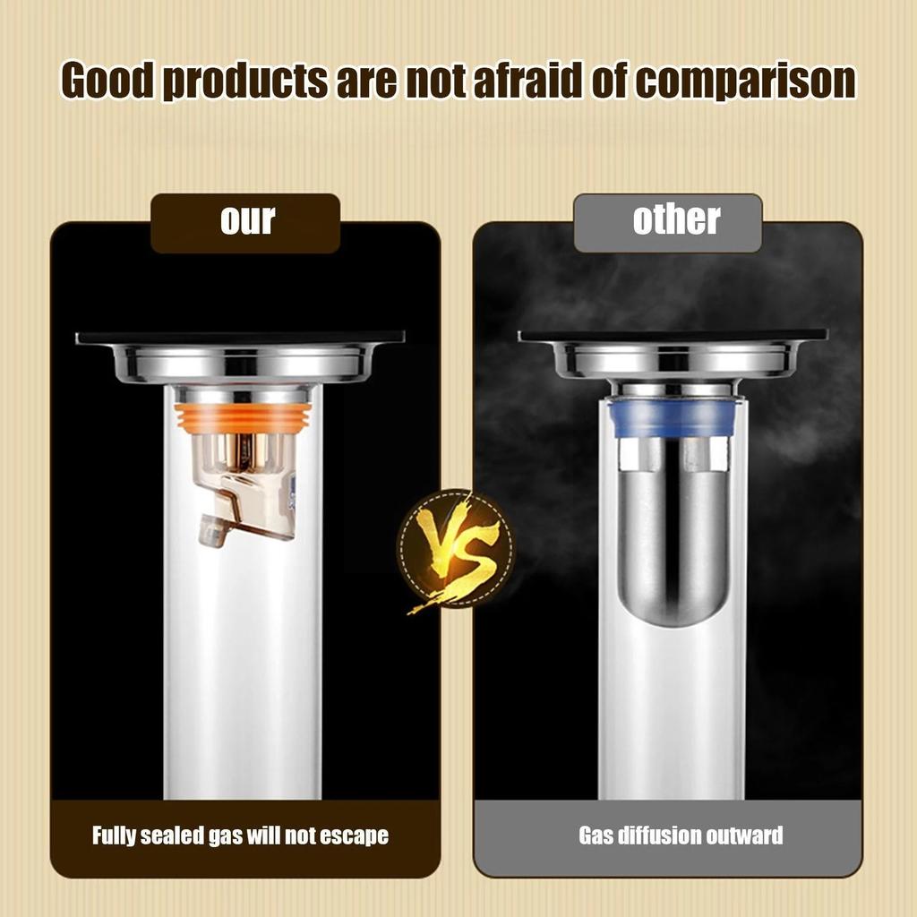 Gravity Induction Floor Drain Core Toilet Deodorant Anti-Odor Artifact Auto Open Water Seal No Smell Bathroom Toilet Sewer