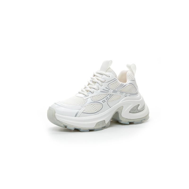 Mesh platform dad shoes women's autumn new height increase and thinness breathable muffin bottom casual sports shoes