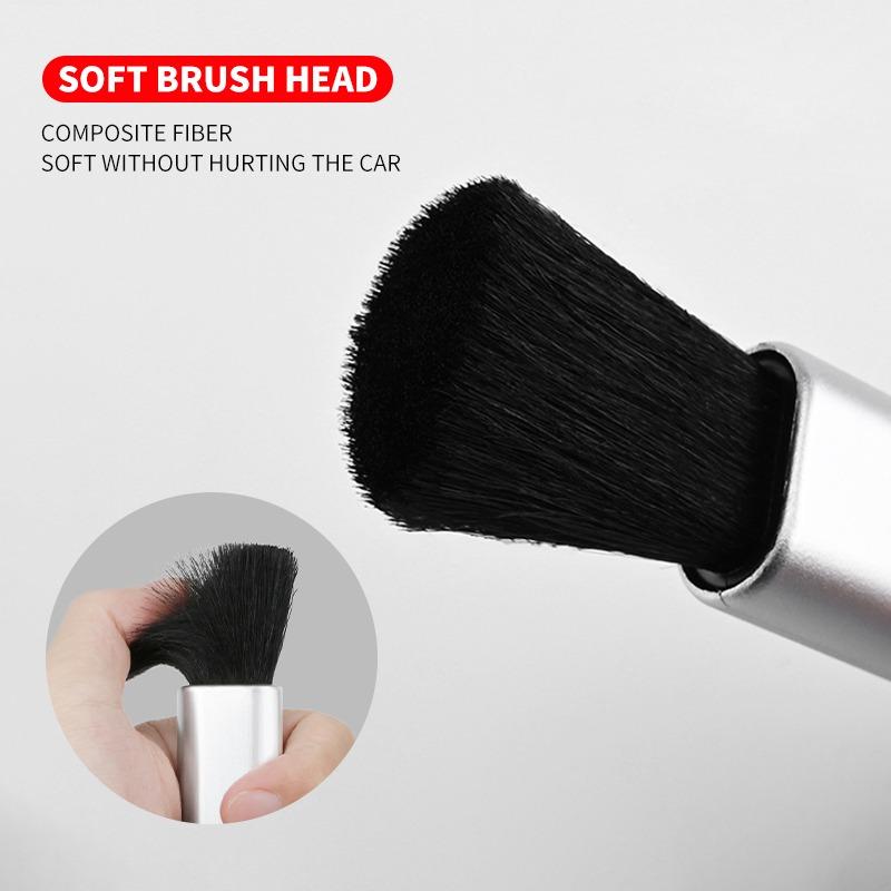 1Pcs Car Interior Cleaning Brush Telescopic Small Soft Brush Accessories For Tesla Model S Model X Model Y Model 3 Roadster SpaceX