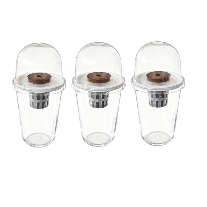 1-5pc Visible Clear Plants Germination Cup Hydroponic Seed Planter Pots Reusable Durable Seed Starter Tray Plastic View Cups