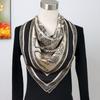 100% Mulberry Silk Scarf 90cm Square Twill Weave Paris Print Women