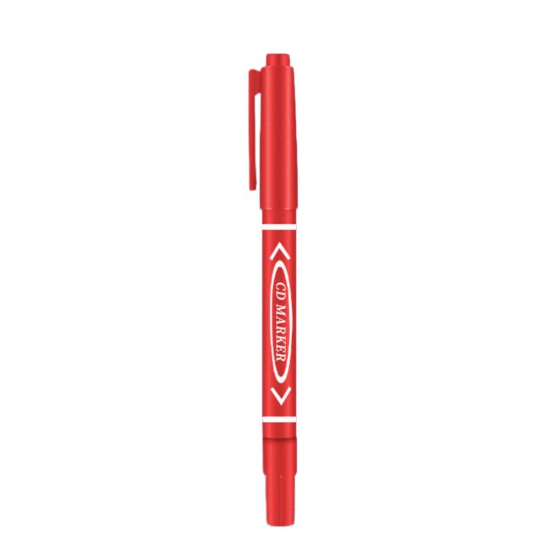 Tip Dual Permanent Marker Pens Waterproof Oil-Based Markers 0.5Mm Fine Tip 1-2Mm Bold Tip For Office School Cd Marking Blac