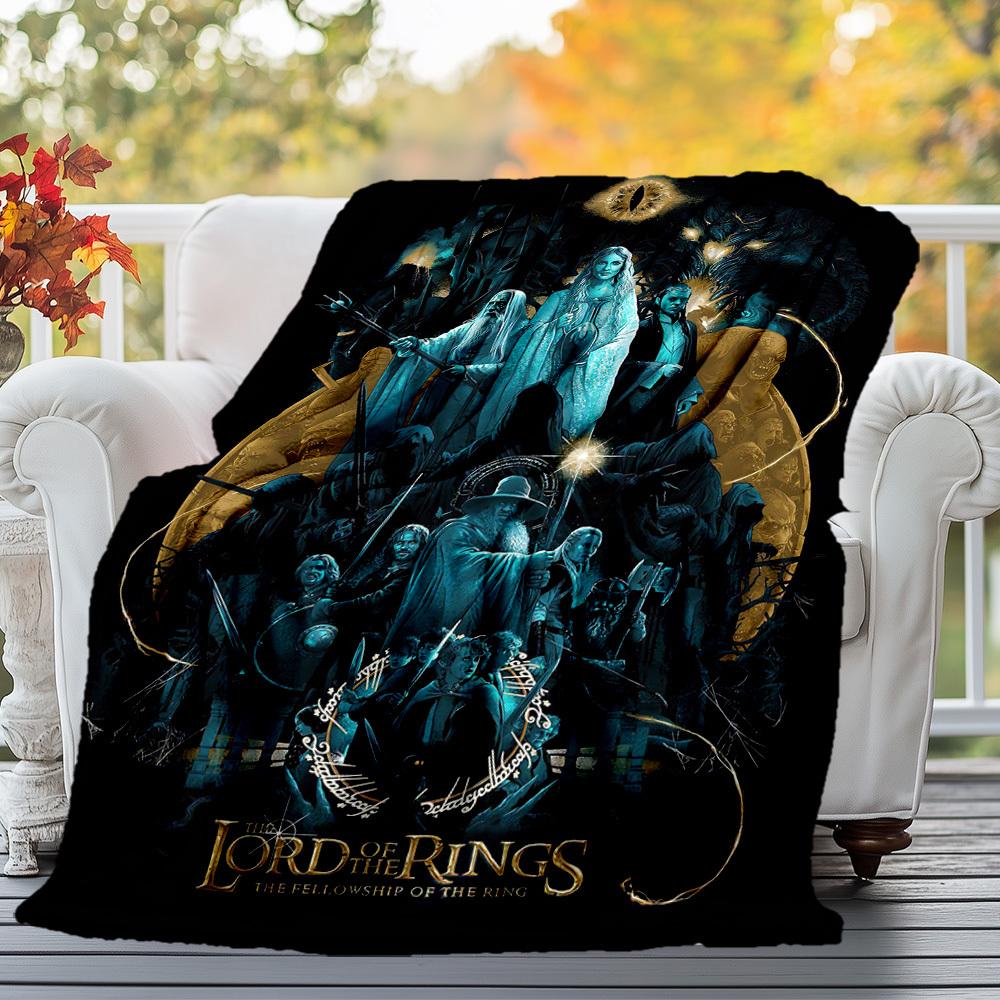 1PC The Lord of the Rings Outdoor Flannel Blanket Soft Plush Decor for Picnics, camping,Bedroom, Playroom, Office, or Lunch Break1129A