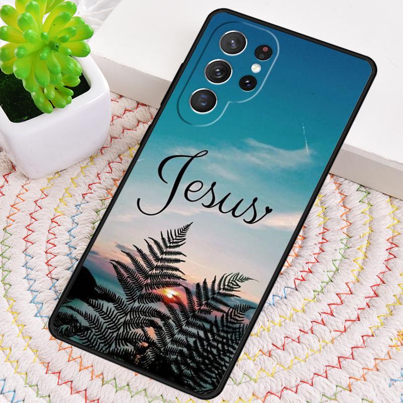 Jesus print Silicone Phone Case For Samsung Galaxy note 10 pro S26 S25 S24 S23 S22 S21 Plus S25Ultra Capa Cover