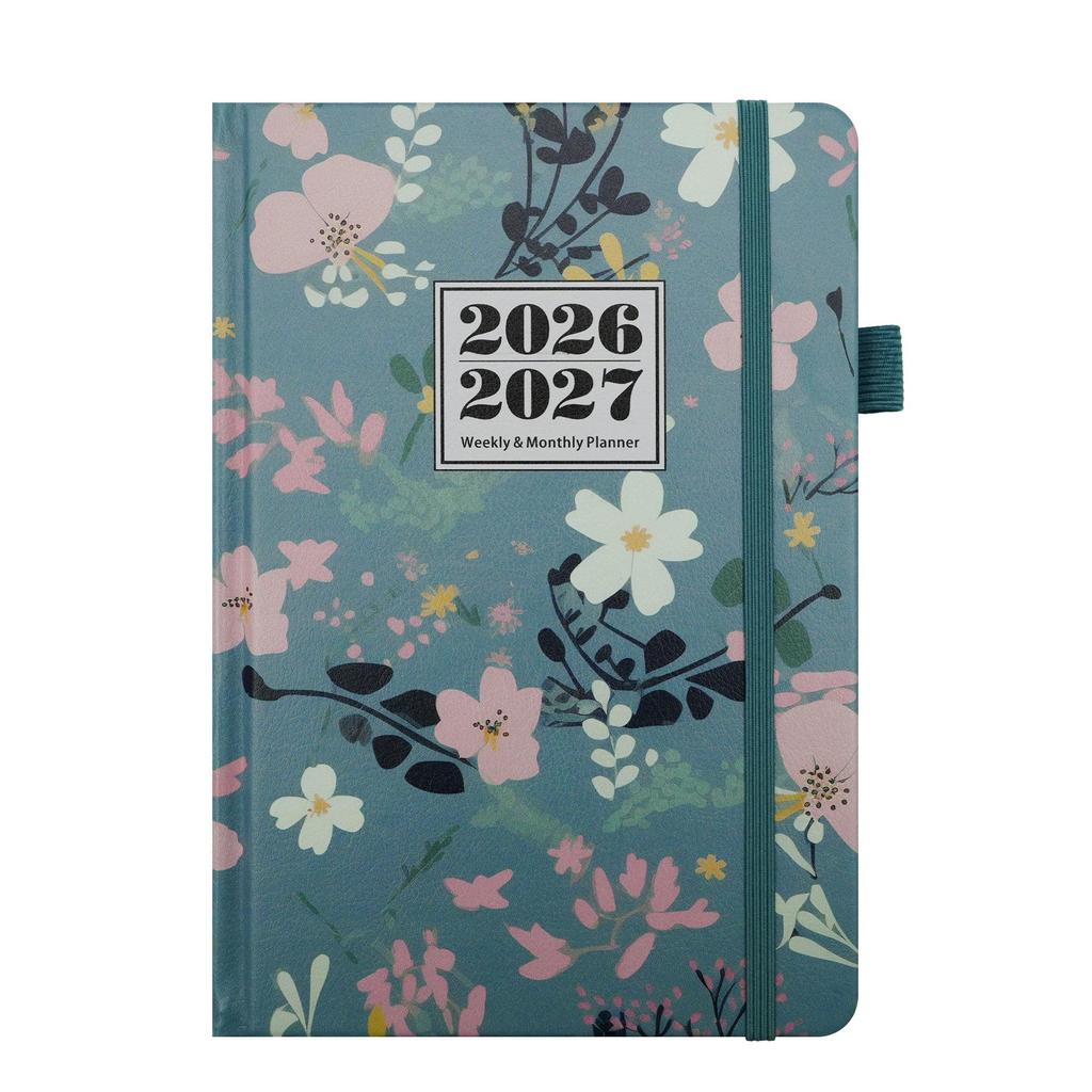 A5 Mid-Year 2026-2027 English-Chinese Planner: Weekly Notebook with Custom Logo.