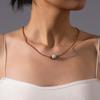 Fashionable Retro Turquoise Beaded Short Neck Fitting Women's Necklace, Versatile for Daily Use