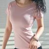 Women's Quick-Dry Short-Sleeve Running and Yoga T-Shirt with Stylish Back Design