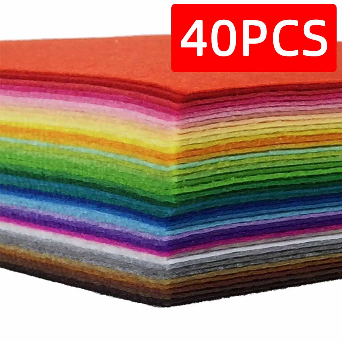 

40PCS of soft felt fabric colored felt fabric fabric DIY hand sewn fabric art crafts sewing supplies felt fabric in various size 10cmX10cm