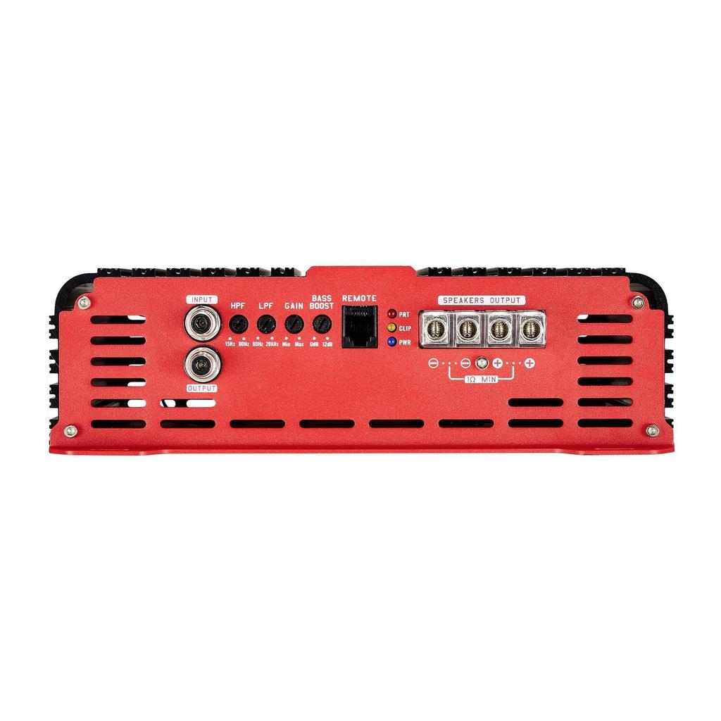 Monoblock Car Amplifier, 1500W RMS MAX, 1/2/4 Ohm Stable, 1-Channel Class D Car Audio Amplifier with Remote Subwoofer Level Control, Low Pass Filter