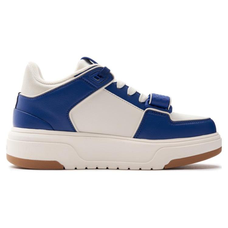 New MLB Chunky Liner Cushioning, Wear Resistant Mid Top Skateboard Shoes Unisex Blue 3ASXLMF3N-07BLS