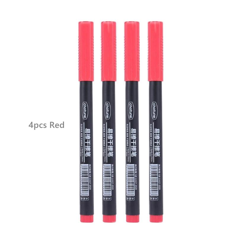8 buc Marker Whiteboard Șters 0.5mm Vârf Fin Cerneală Neagră/Albastră/Roșie Marker Tablă Școală Birou Artă Scris Papetărie