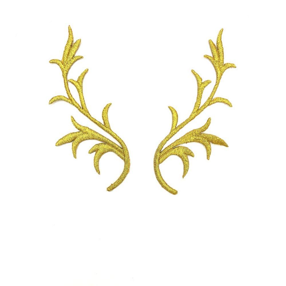 4 Pairs Deer Antler Fabric Flowers Patch Antler Embroidery Applique  Sewing Accessories