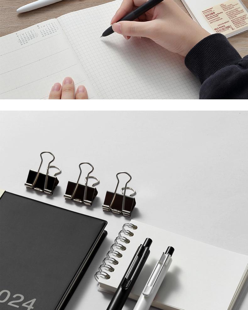 TOME Black 0.5mm Click Gel Pen with Bullet Tip for Exam and Note-taking