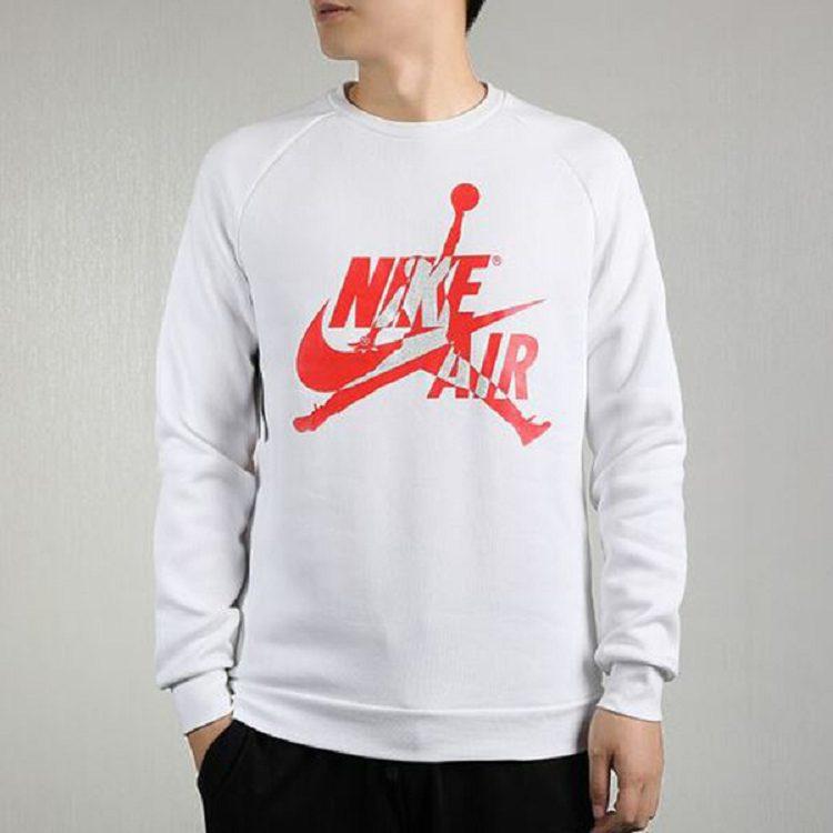 Jordan Sweatshirts Men's White Crew Neck Moderate Regular BV6007-100
