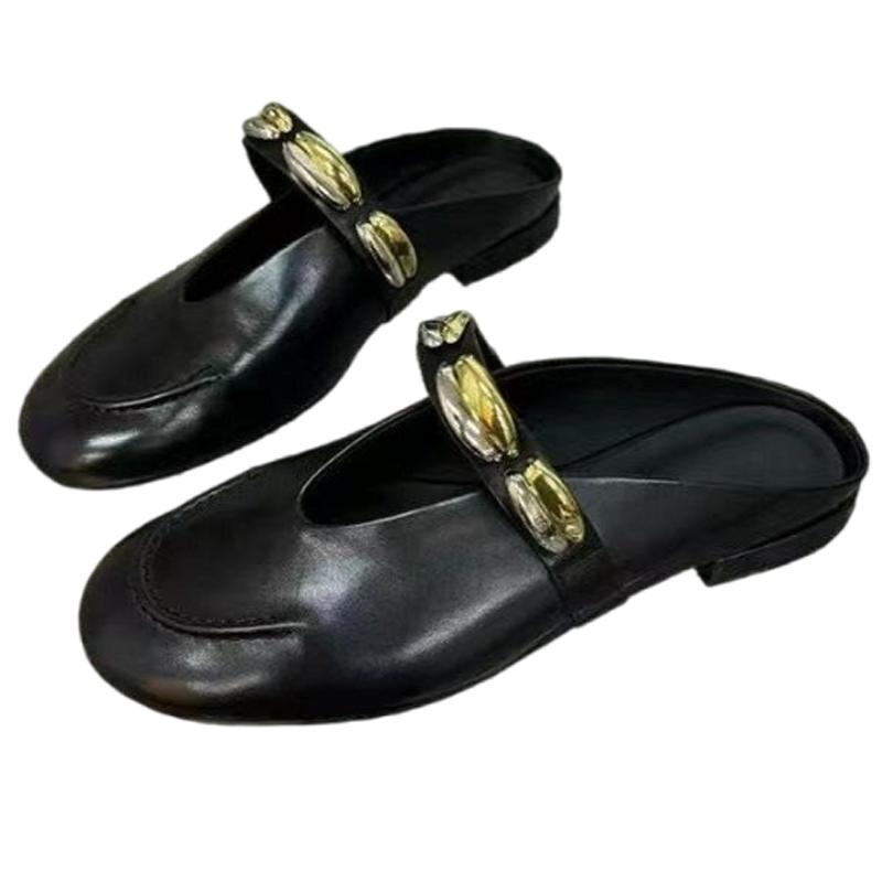 Fashion Crystal Women Slippers Slingback Mules Shoes Fashion Flats Shoes Casual Woman Summer Sandals 2025 Trend Cozy Zapatillas De Mujer