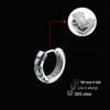 925 Silber Herren Leuchtende Punk Ohrringe - Trendiges Hip-Hop Design