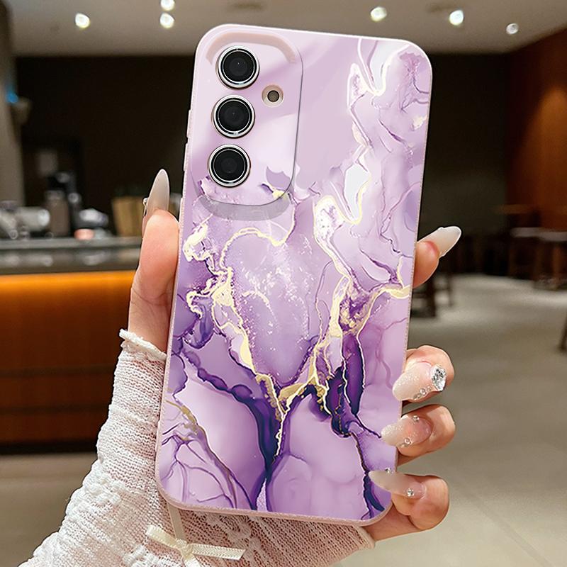 Funda con Patrón de Mármol Para Samsung S26 Ultra S25 Edge S24 S23 Plus S22 S21 FE A15 A16 A17 A35 A36 A54 A55 A56 A57 5G Textura de Cuero Funda Suave