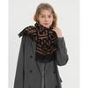 VICTORIA&VERA Large E-Letter Frayed Edge Scarf