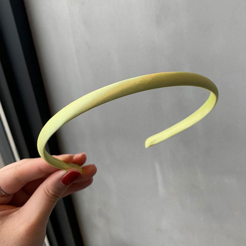 Red Blue Green Satin Headband for Women Girls Kids Hair Band Solid Color Thin Elastic Hair Hoop Accessories Headpiece
