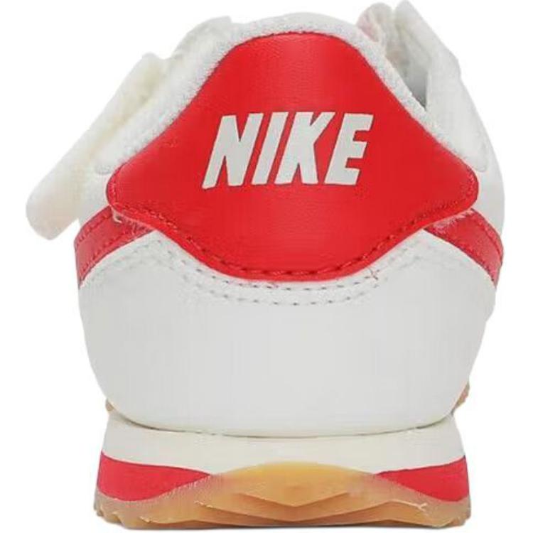 Nike Cortez Easy On Comfortable Slip Resistant Durable Low Top Kids Casual Shoes Kids Sneaker White Red DM0951-113