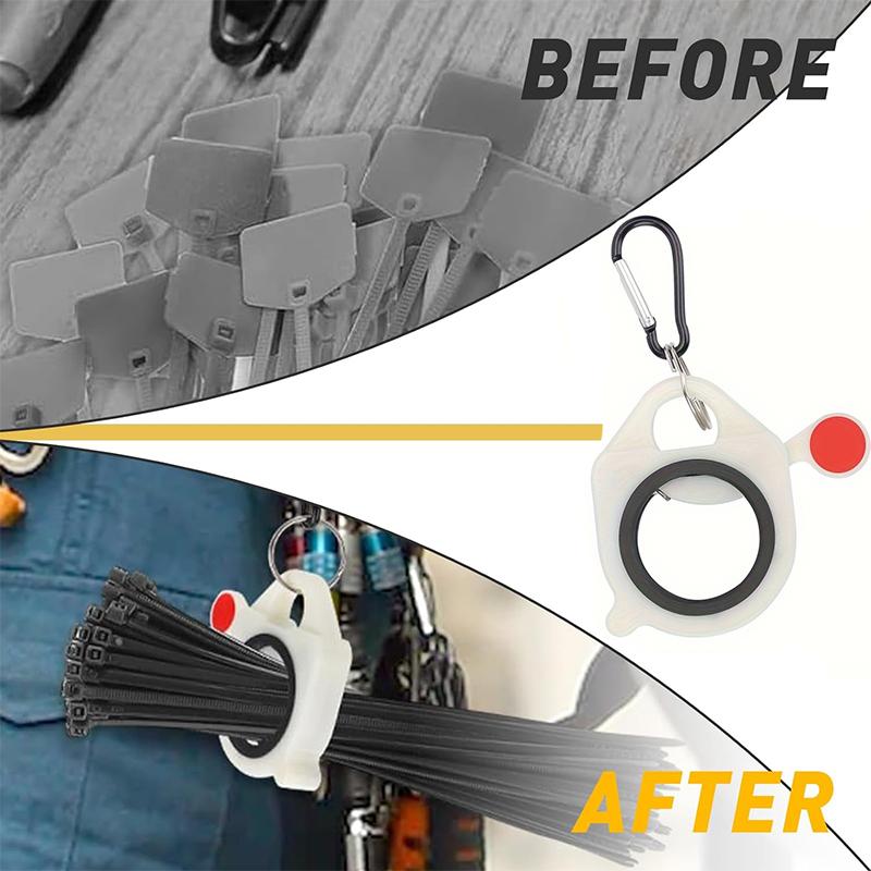 Reißverschluss-Kabelbinder - Leichte Kunststoff-Kabelbinderhalterung, Wiederverwendbare Kabelbinder-Aufbewahrungstasche Fluoreszierend Effiziente Kabelverwaltung