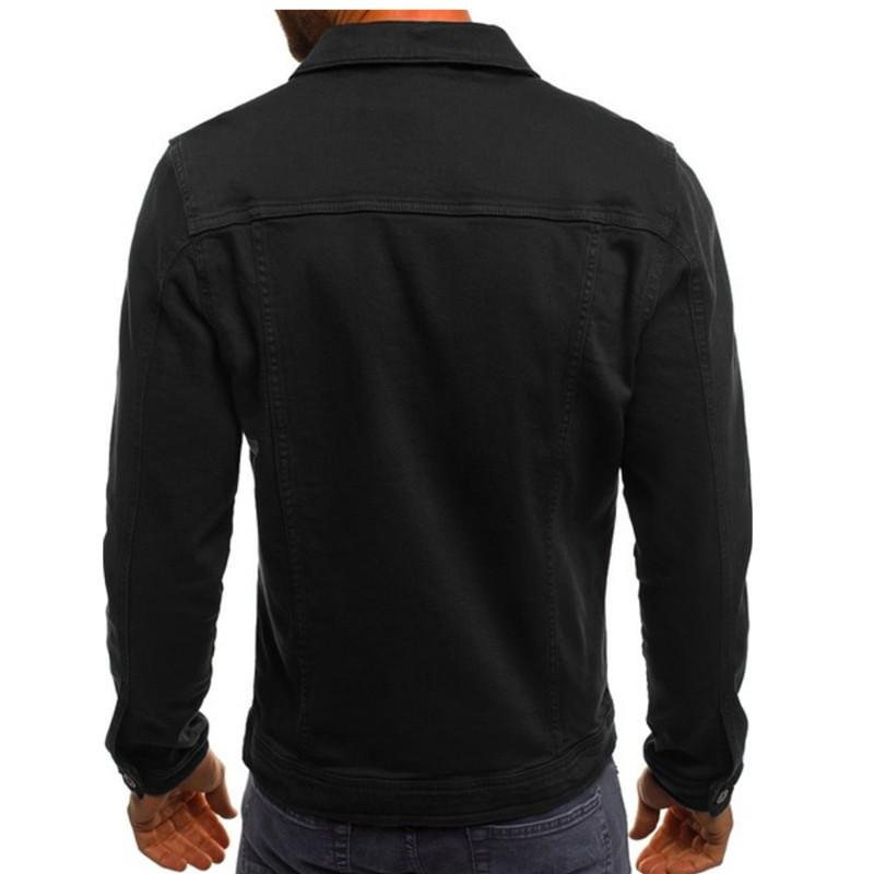 Men's Casual Denim Button-Down Workwear Jacket, European & American Style
