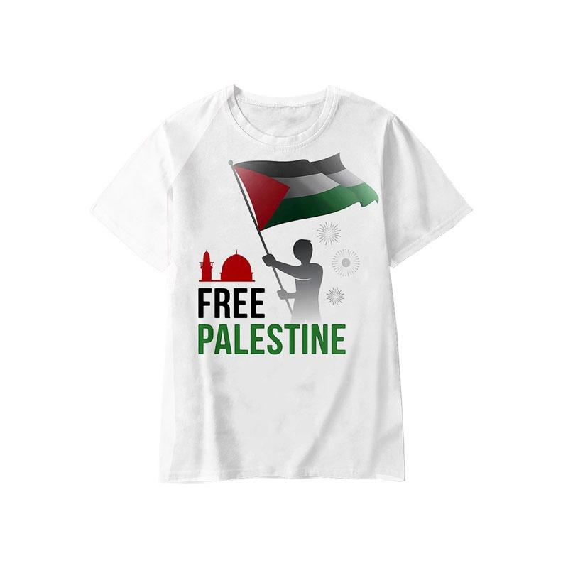 New Autumn Collection 3d Printed Palestinian Flag T-shirt Casual And Loose-fit