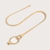 Women's Elastic Waistband Chain - Gold Waist Cinching with Korean Style Round Ring for Autumn/Winter