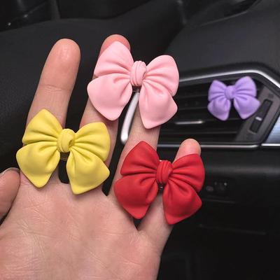 Car Styling Bow-knot Air Conditioner Outlet Clip Car Air Freshener Natural Fragrance Auto Perfume Accessories