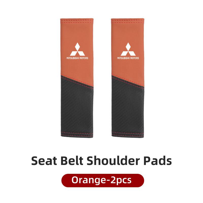 1/2PCS Car Safety Belt Adjustable Shoulder Strap Protector Pad Accessories For Mitsubishi Outlander Lancer L200 ASX Pajero
