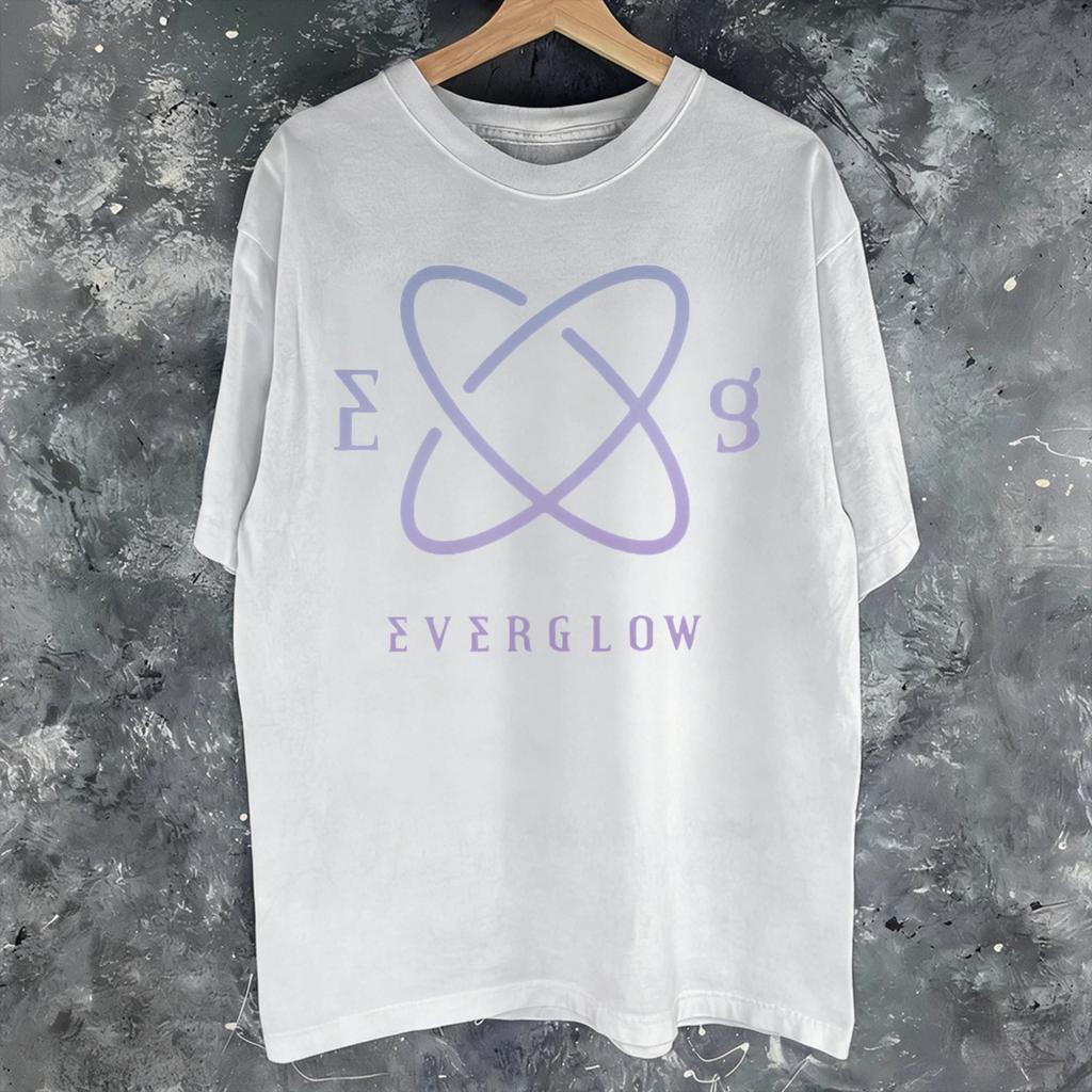 Mode Everglow Kpop Girlgroup T-Shirt Für Unisex Unisex Reines Baumwoll-T-Shirts Kurzarm Kleidung