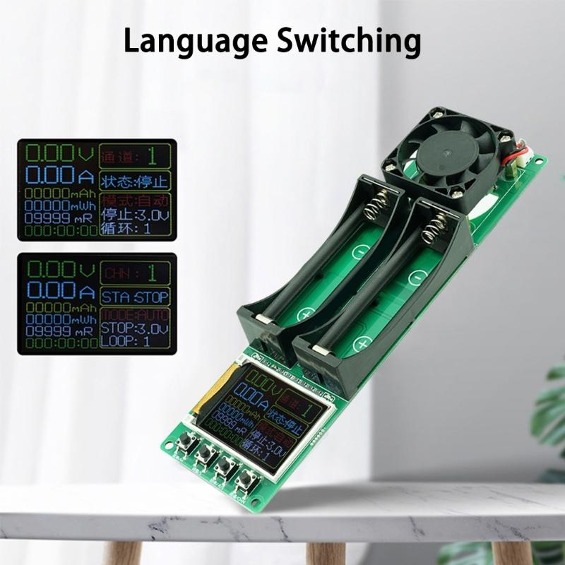 Professional Double Channel Battery Capacity Tester Automatic Cycling Mode Internal Resistance Measurement