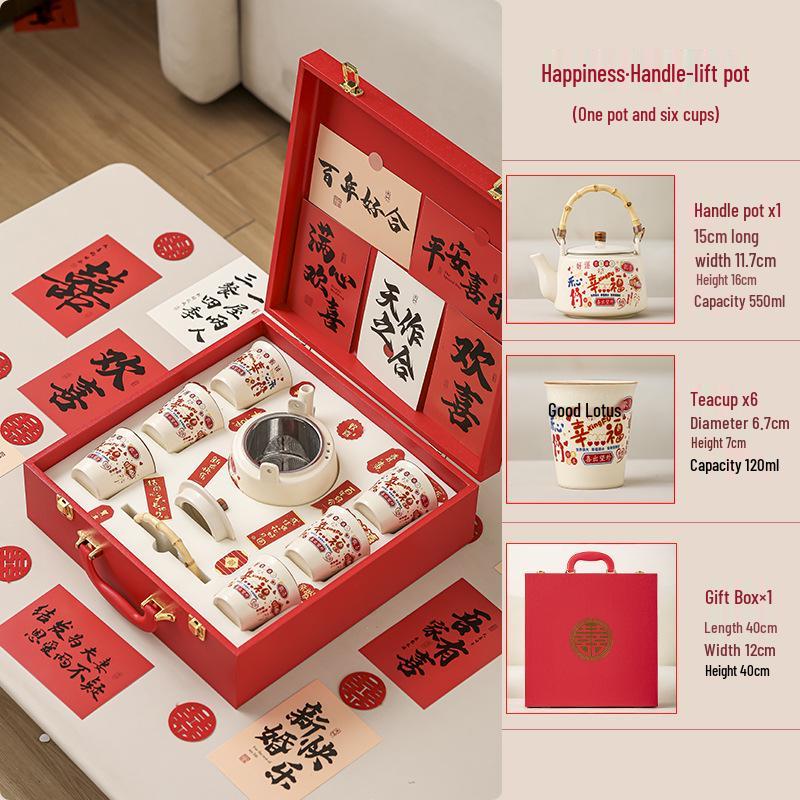 Practical Tea Set Gift Box: Ideal for Brides, Friends, Besties, Weddings, Engagements, Sisters, and Party Favors