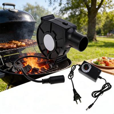 220V BBQ Fan Small Blast Engine with Air Collecting Adjustable Speed Cooking Tool Handheld Barbecue Blower Camping US/EU Plug