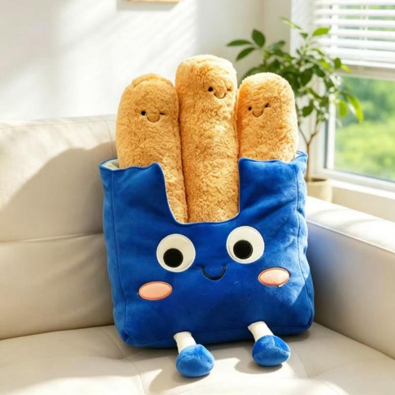40cm Cartoon Pommes Plüschtiere Kreative Abnehmbare Pommes Modellierung Kissen Lustige Kinderspiel Requisiten Heimdeko 40cm
