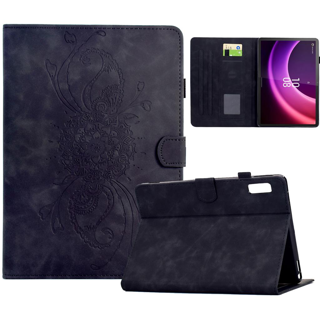 Pro Lenovo Tab P11 Gen 2/Xiaoxin Pad Plus (2023) Pouzdro Mandala Vytištěný Kožený Kryt na Tablet se Sloty na Karty